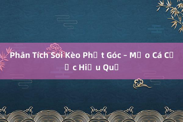 Phân Tích Soi Kèo Phạt Góc – Mẹo Cá Cược Hiệu Quả