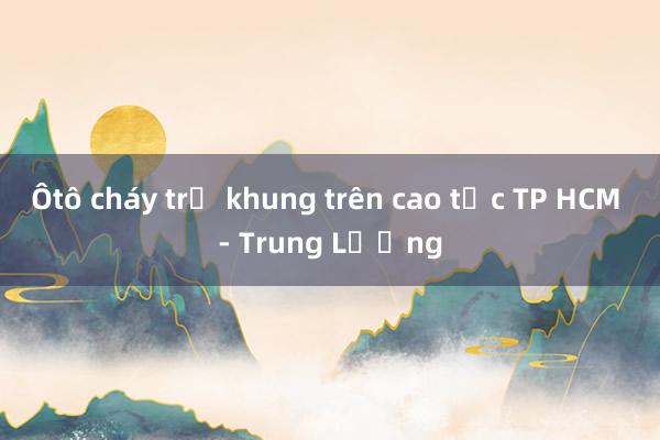 Ôtô cháy trơ khung trên cao tốc TP HCM - Trung Lương